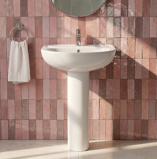 Fairford Duro 550mm 1TH Basin and Pedestal