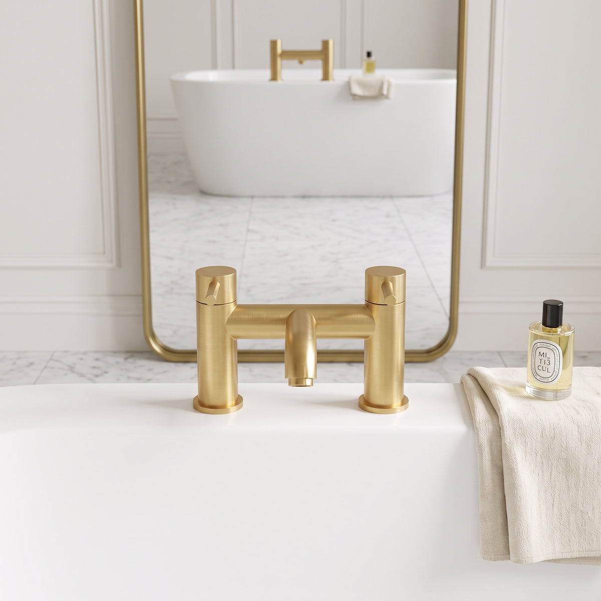 Fairford Element 5 Brushed Brass Bath Filler