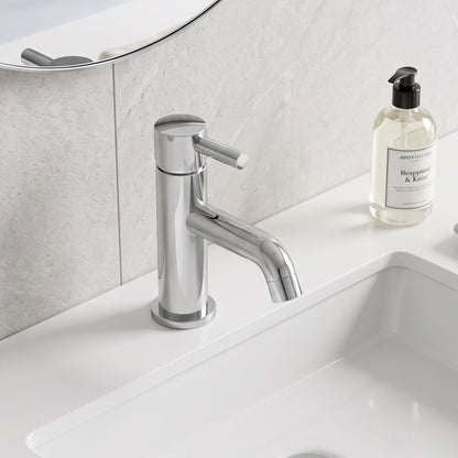 Fairford Element 5 Mini Basin Mixer with Push Button Waste