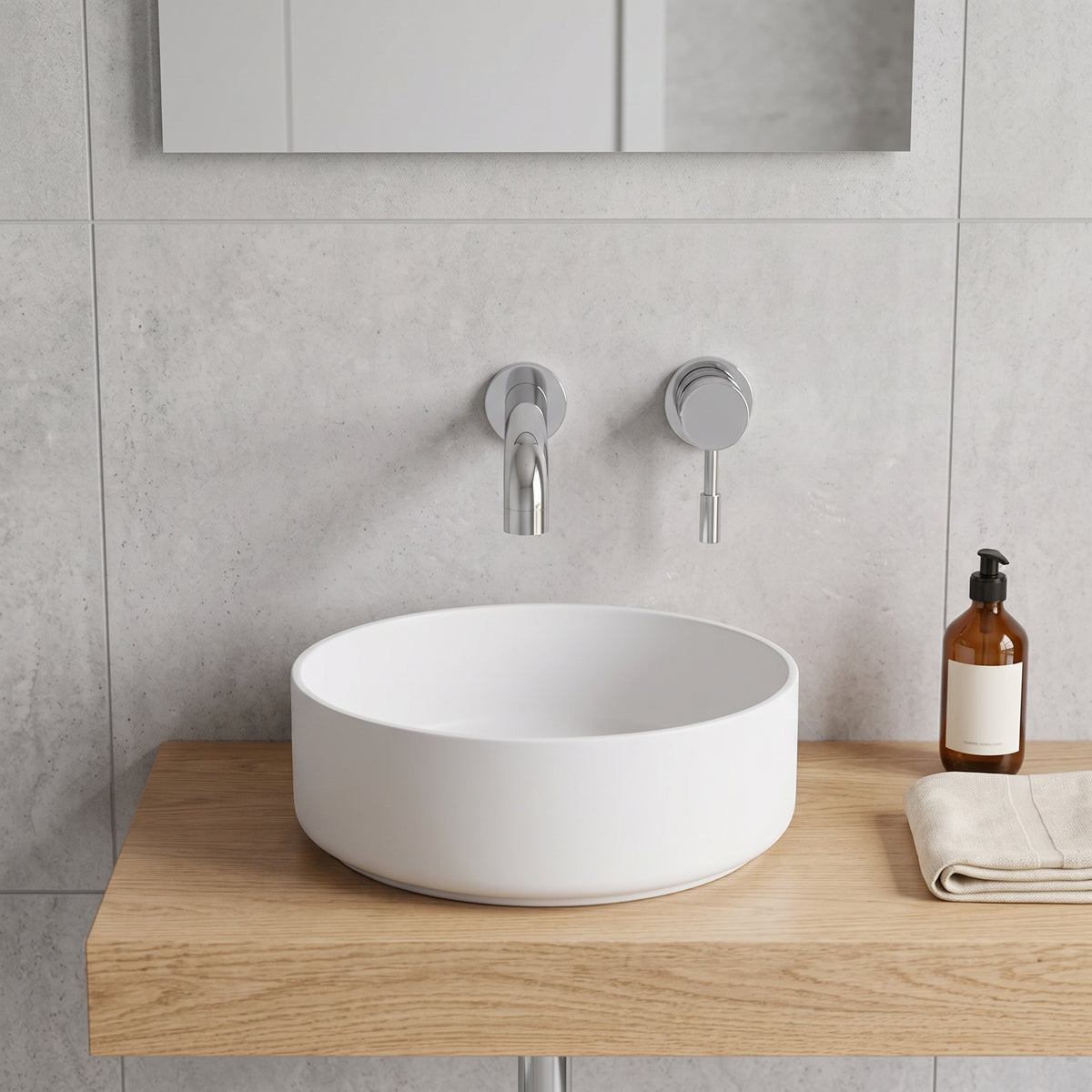 Fairford Element 5 Wall Mounted Basin Mixer, 2 Hole