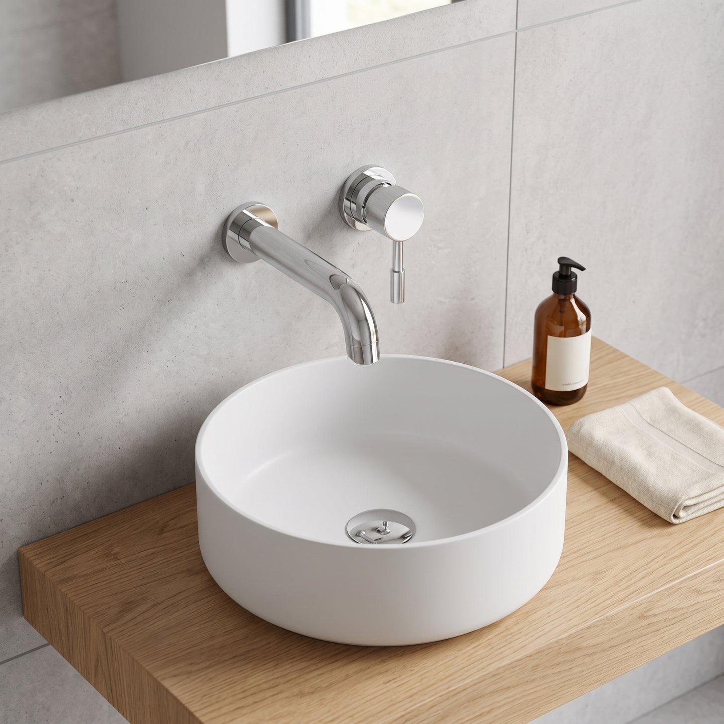 Fairford Element 5 Wall Mounted Basin Mixer, 2 Hole