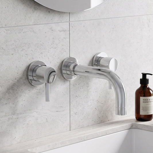Fairford Element 5 Wall Mounted Basin Mixer, 3 Hole