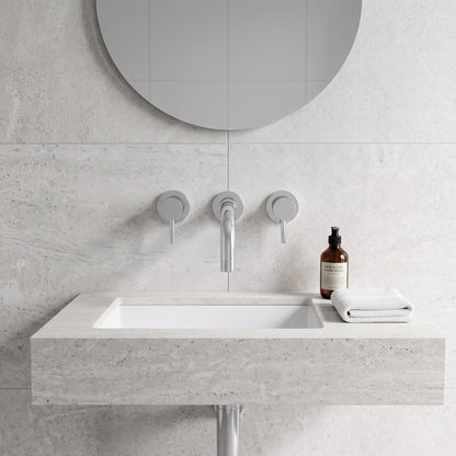 Fairford Element 5 Wall Mounted Basin Mixer, 3 Hole