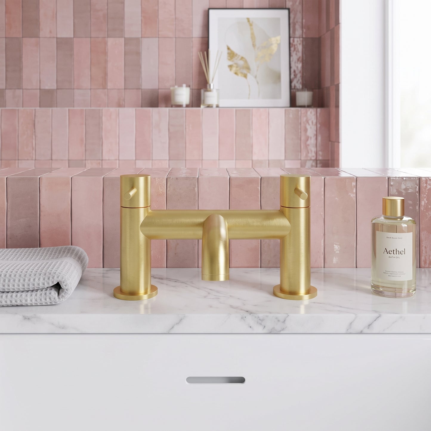 Fairford Element 7 Brushed Brass Bath Filler