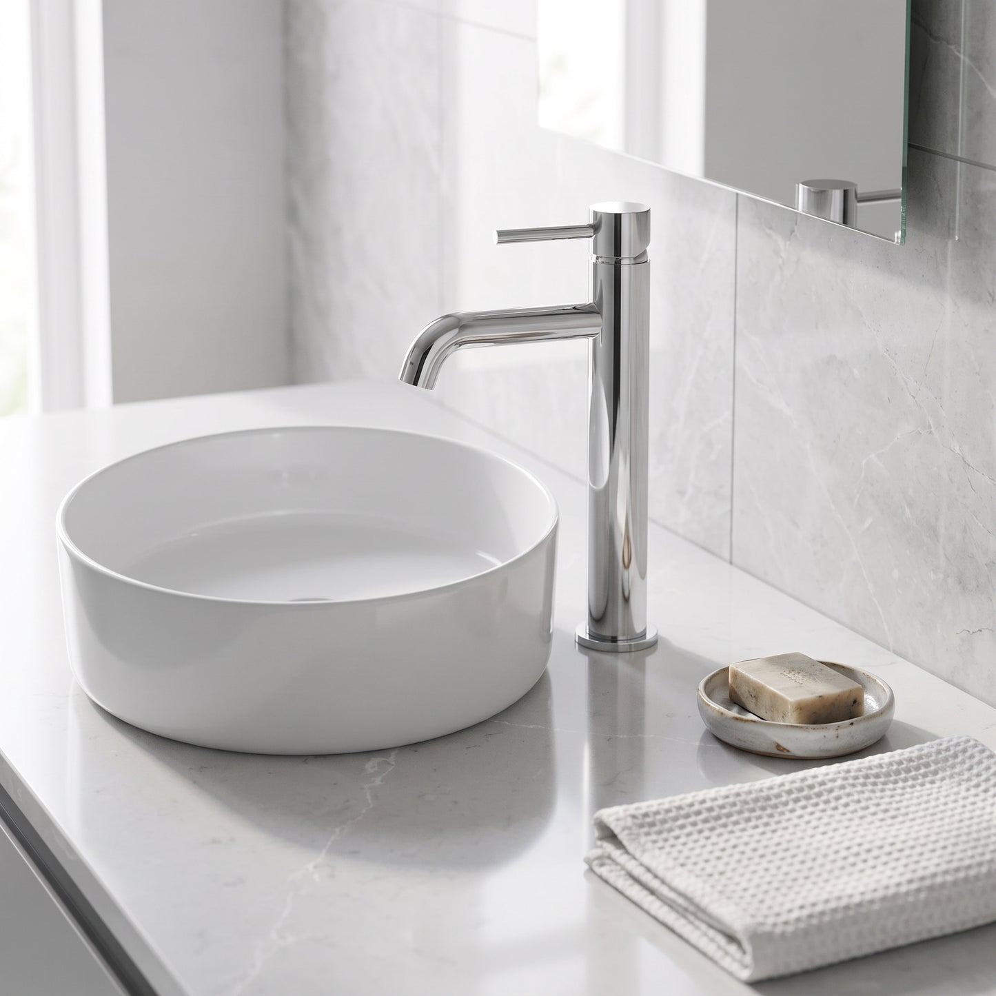 Fairford Element 7 Chrome High Rise Basin Mixer