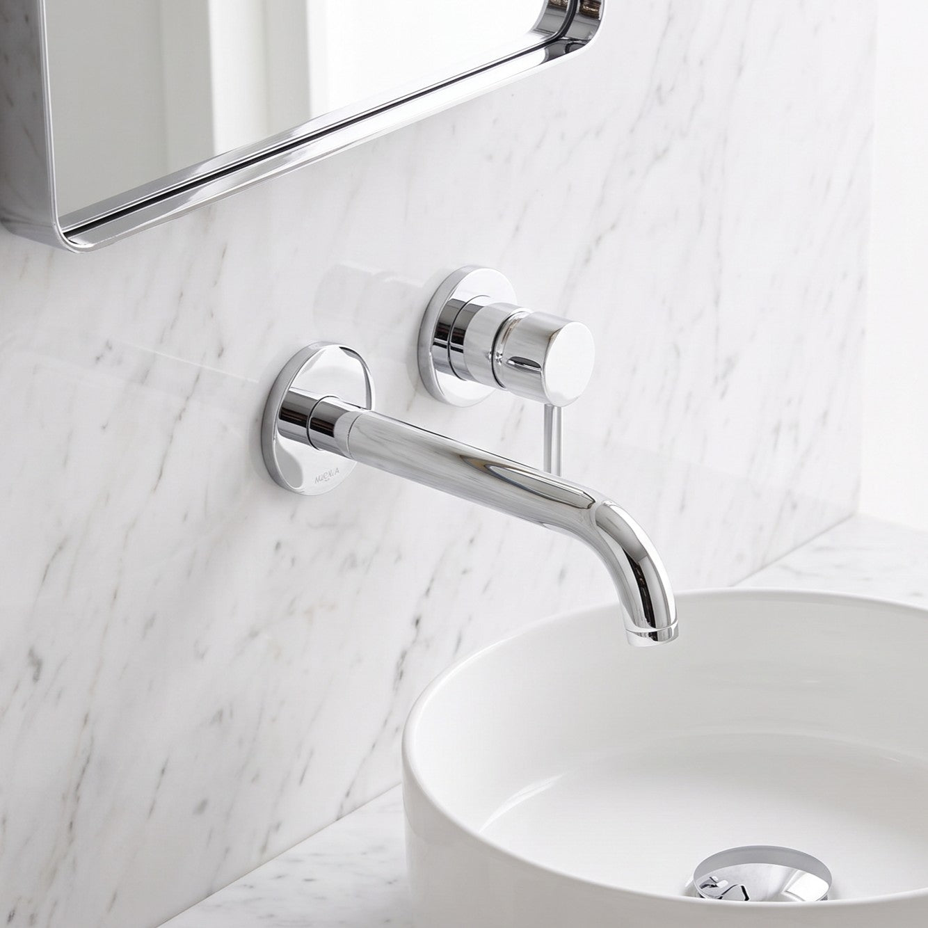 Fairford Element 7 Chrome Short Spout for Wall Mounted Basin Mixer