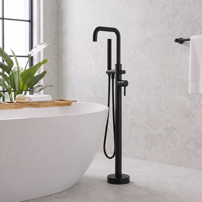 Fairford Element 7 Matt Black Freestanding Bath Shower Mixer