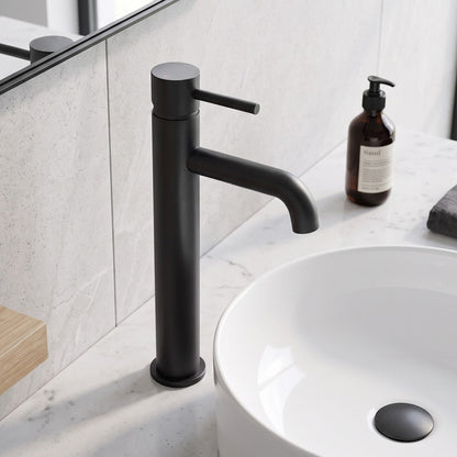 Fairford Element 7 Matt Black High Rise Basin Mixer