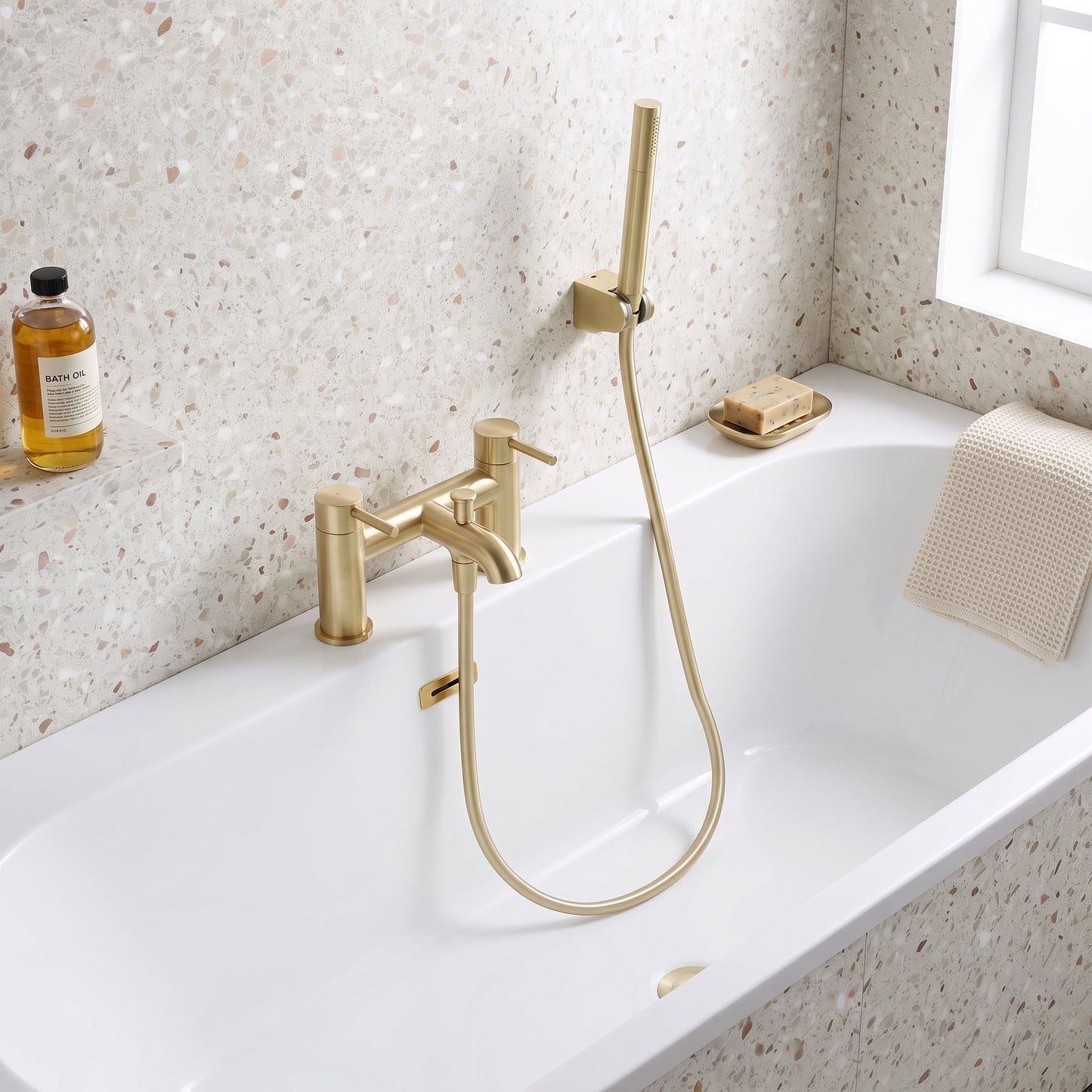 Fairford Element Brushed Brass Bath Shower Mixer