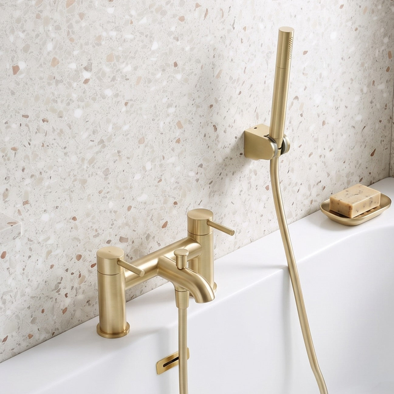 Fairford Element Brushed Brass Bath Shower Mixer