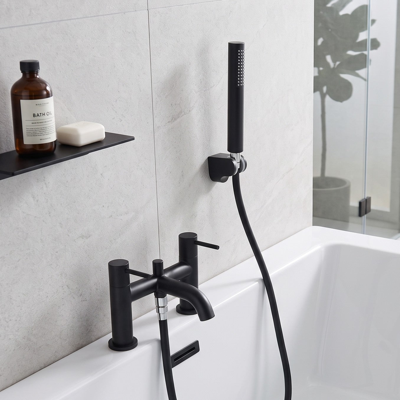 Fairford Element Matt Black Bath Shower Mixer