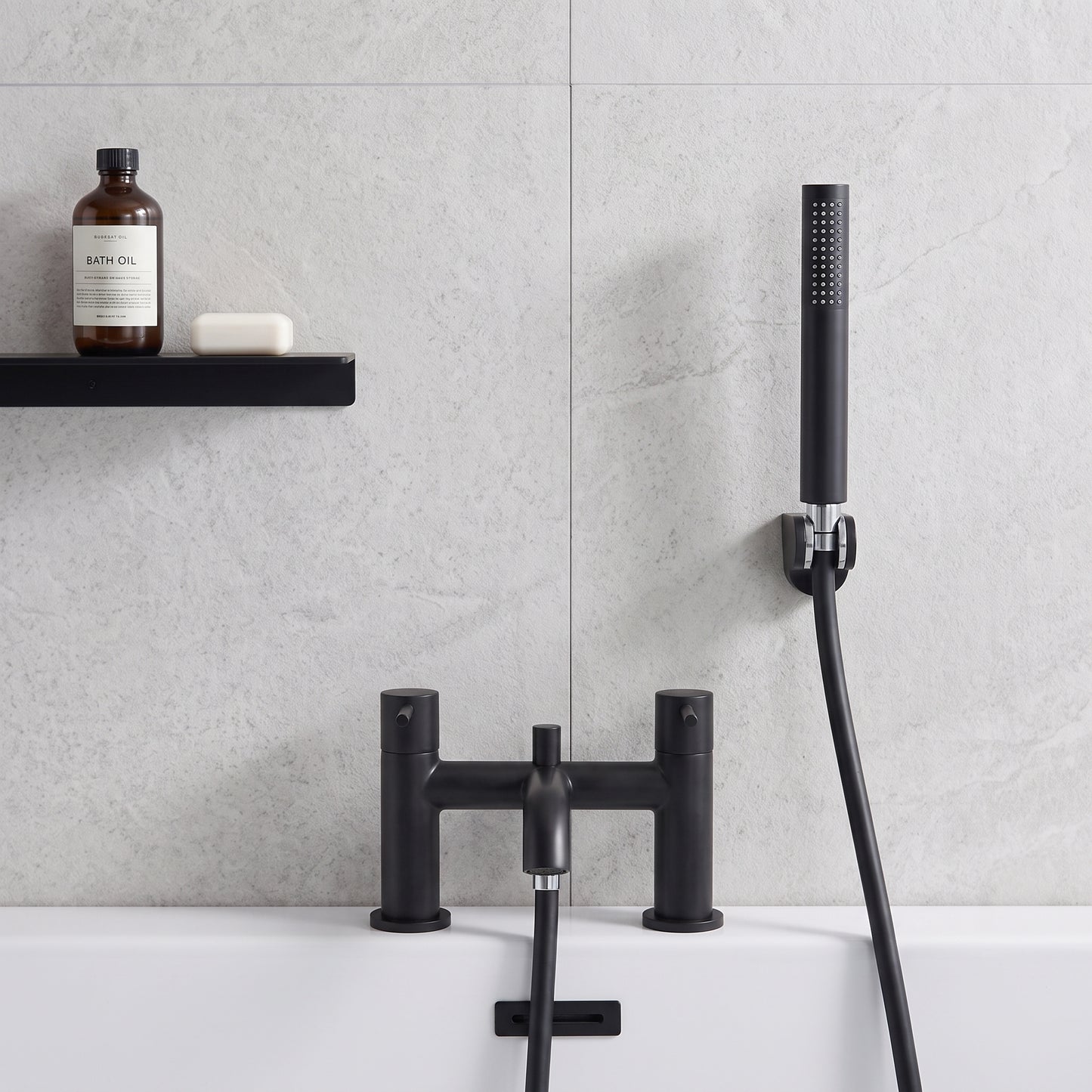 Fairford Element Matt Black Bath Shower Mixer