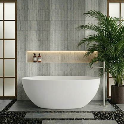 Fairford Esseta 1510 x 760 x 555mm Matt Solid Surface Freestanding Bath