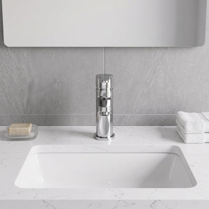 Fairford Fern Basin Mixer with Push Button Waste