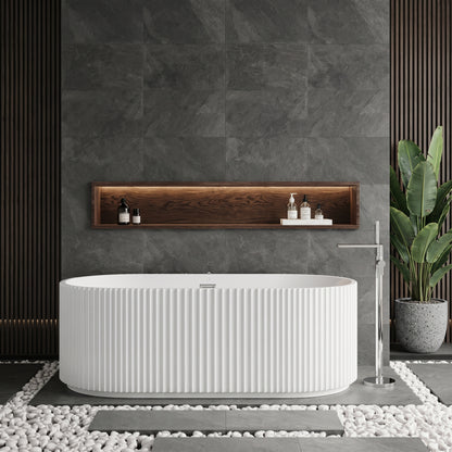 Fairford Fluted 1700 x 780 x 580mm Freestanding Bath