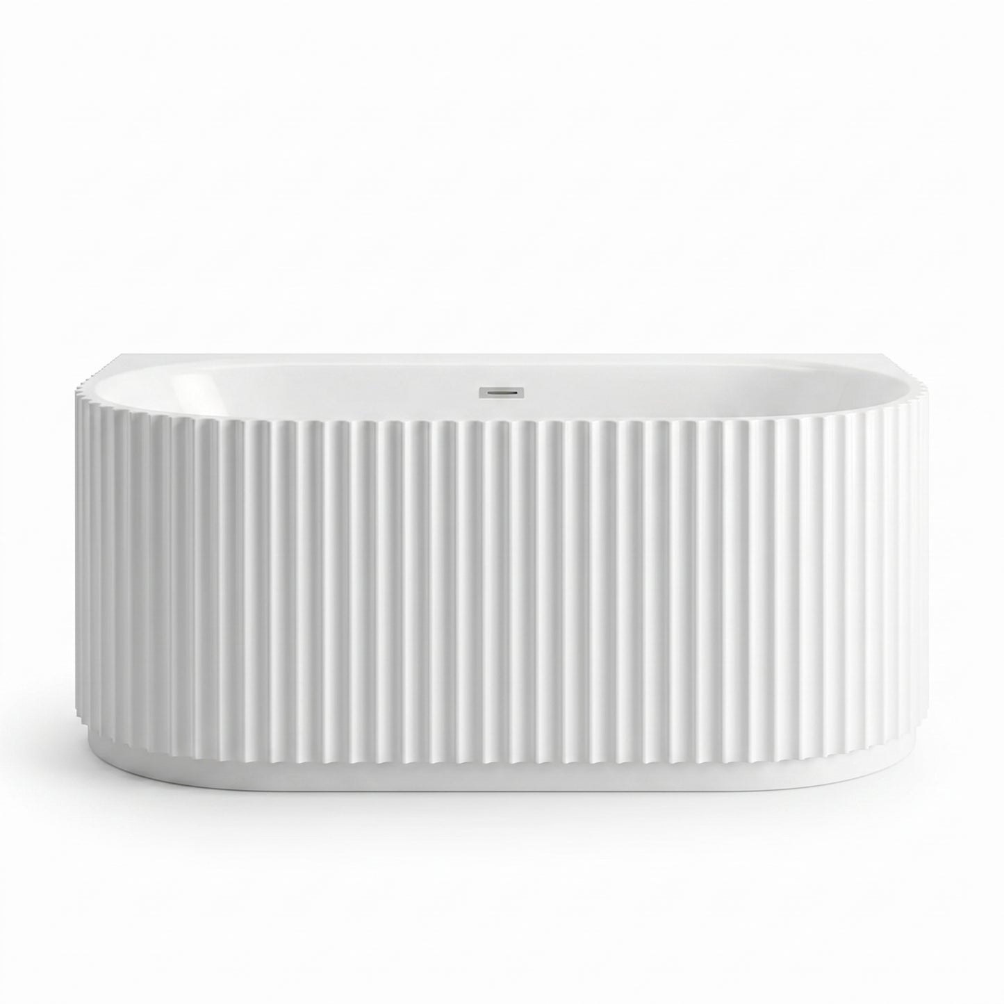 Fairford Fluted Back To Wall 1600 x 780 x 580mm Freestanding Bath