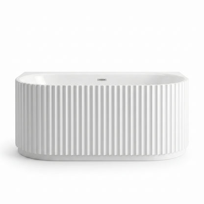 Fairford Fluted Back To Wall 1600 x 780 x 580mm Freestanding Bath