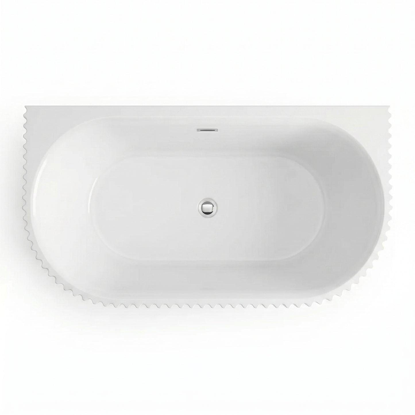 Fairford Fluted Back To Wall 1600 x 780 x 580mm Freestanding Bath
