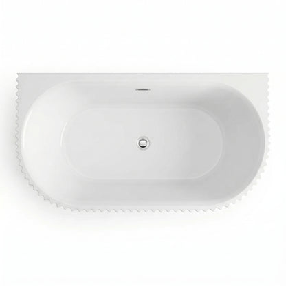 Fairford Fluted Back To Wall 1700 x 780 x 580mm Freestanding Bath
