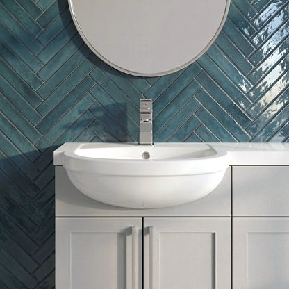 Fairford Gravo 500mm 1TH Semi Recessed Basin