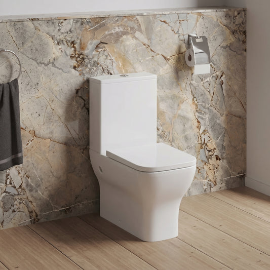Fairford Grove Fully Flush To Wall Close Coupled Toilet with Soft Close Seat
