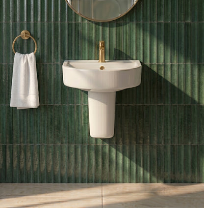 Fairford Handel 420mm 1TH Basin and Semi Pedestal