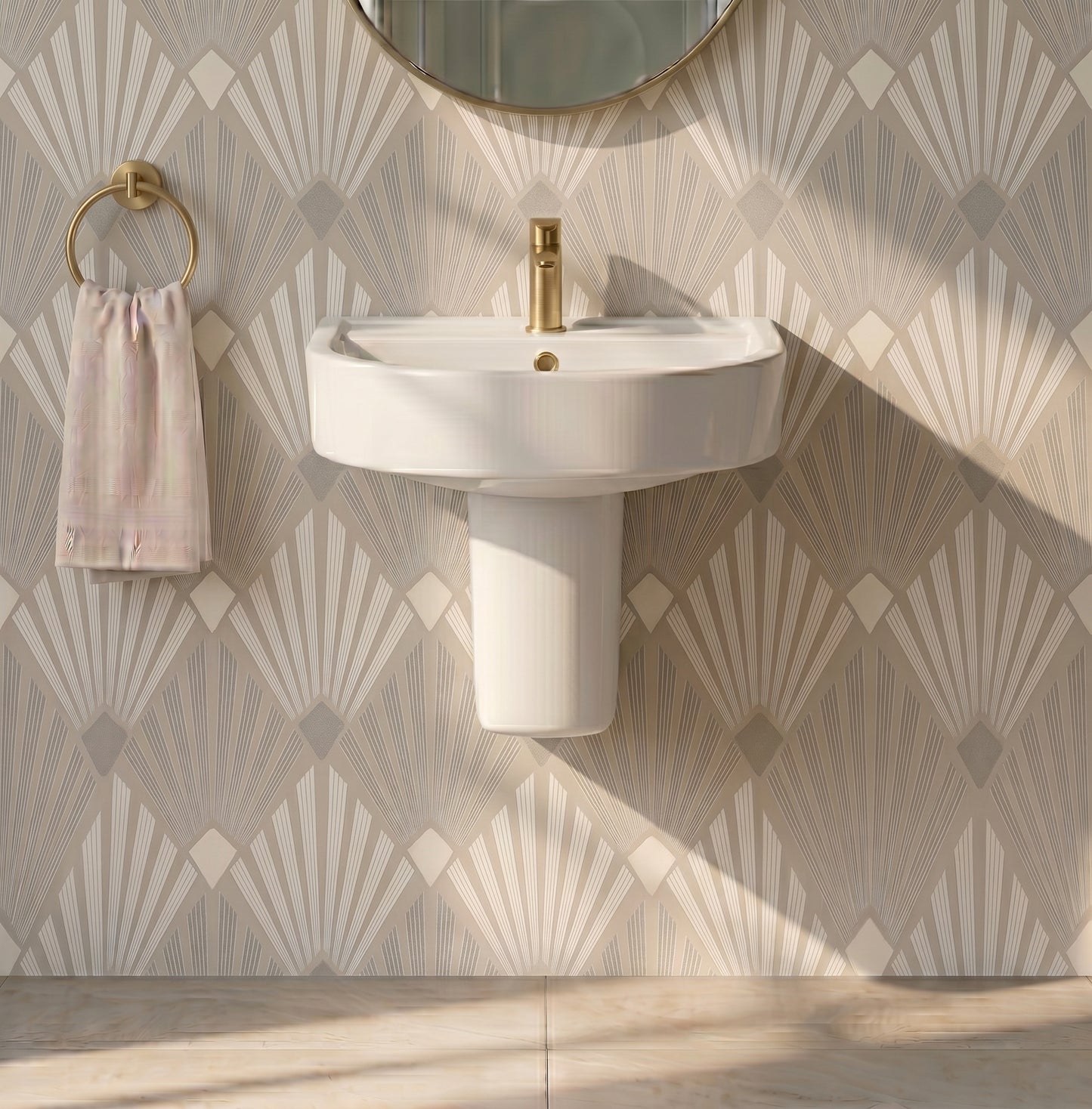 Fairford Handel 520mm 1TH Basin and Semi Pedestal