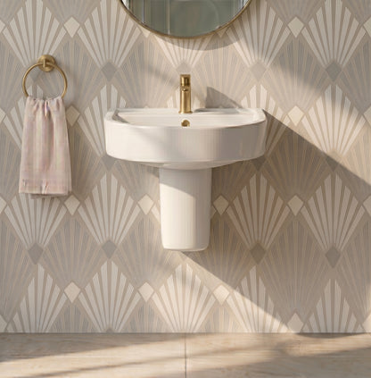 Fairford Handel 520mm 1TH Basin and Semi Pedestal
