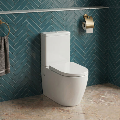 Fairford Handel Pro Comfort Height Close Coupled Rimless Toilet
