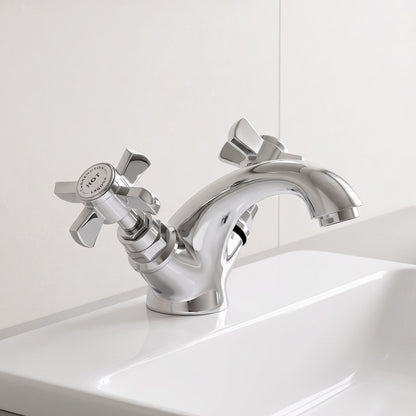 Fairford Harrow Basin Mixer with Push Button Waste
