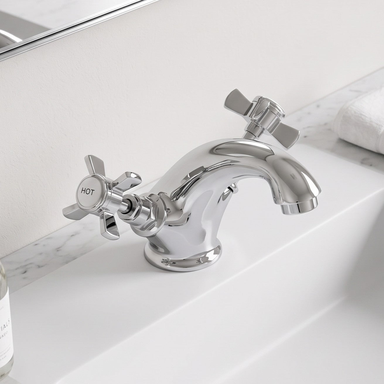 Fairford Henley Basin Mixer with Push Button Waste