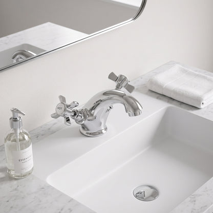 Fairford Henley Basin Mixer with Push Button Waste