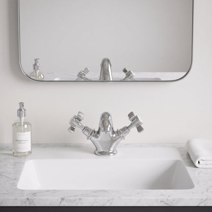 Fairford Henley Basin Mixer with Push Button Waste