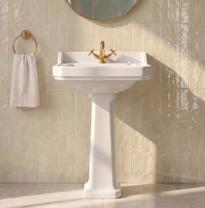 Fairford Hexam 560mm 1TH Basin and Full Pedestal