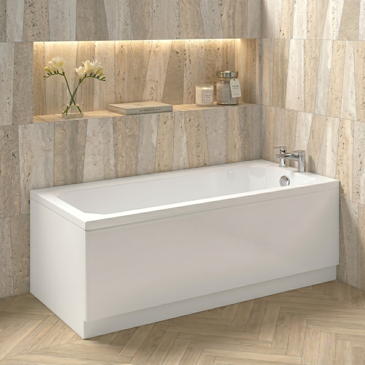 Fairford Hexam Single Ended Traditional Straight Bath-1700 x 700mm