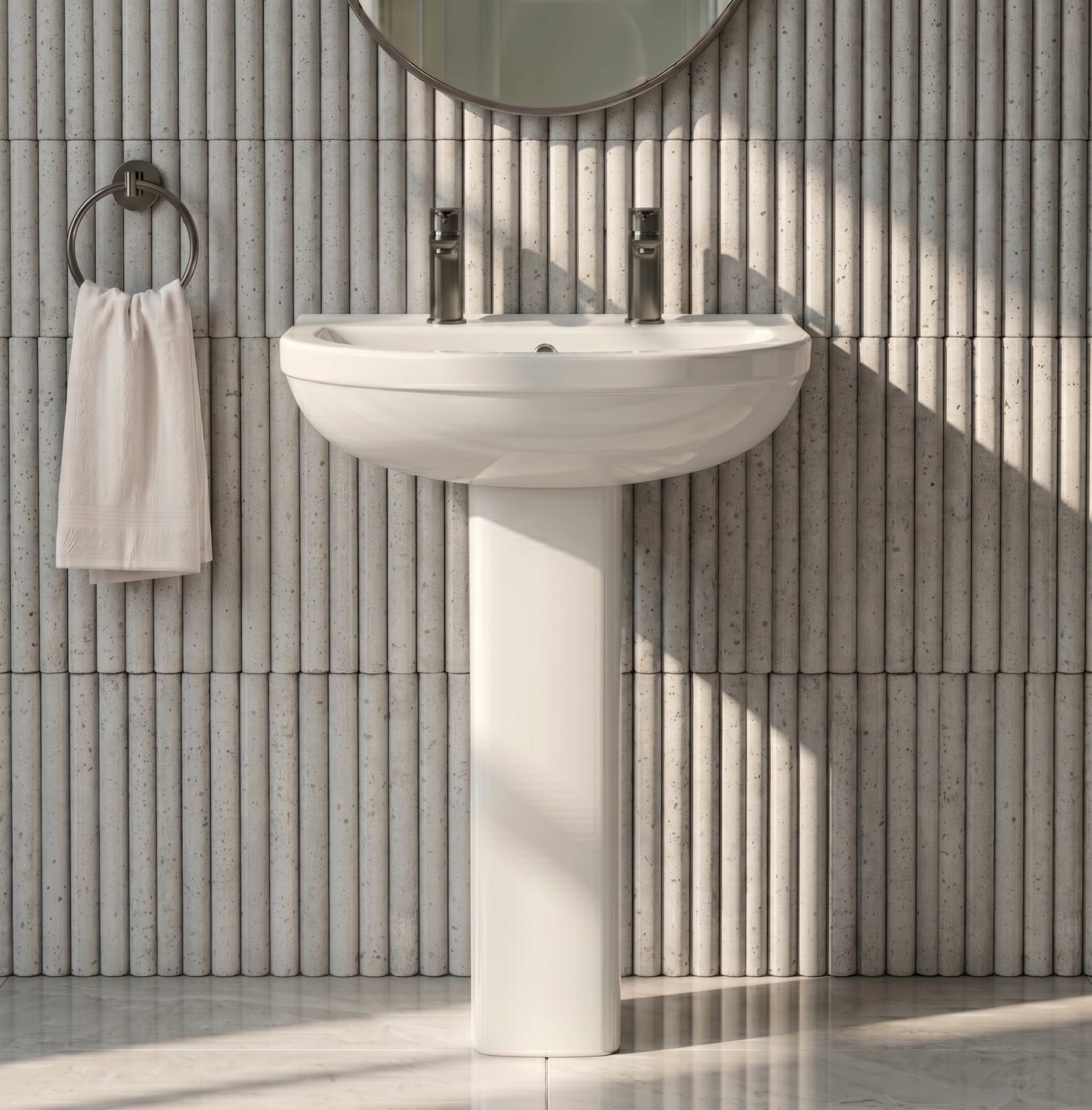 Fairford Hora 550mm 2TH Basin and Pedestal