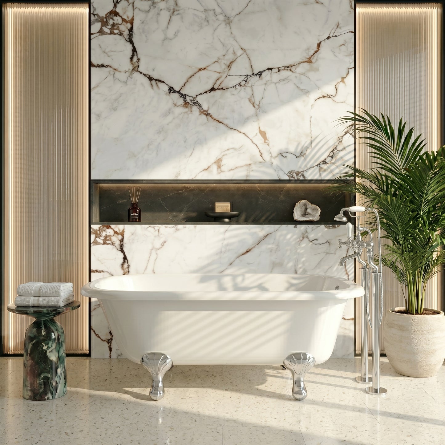 Fairford Kenilworth 1700mm Freestanding Baths - Various Feet Options-Corbel Feet