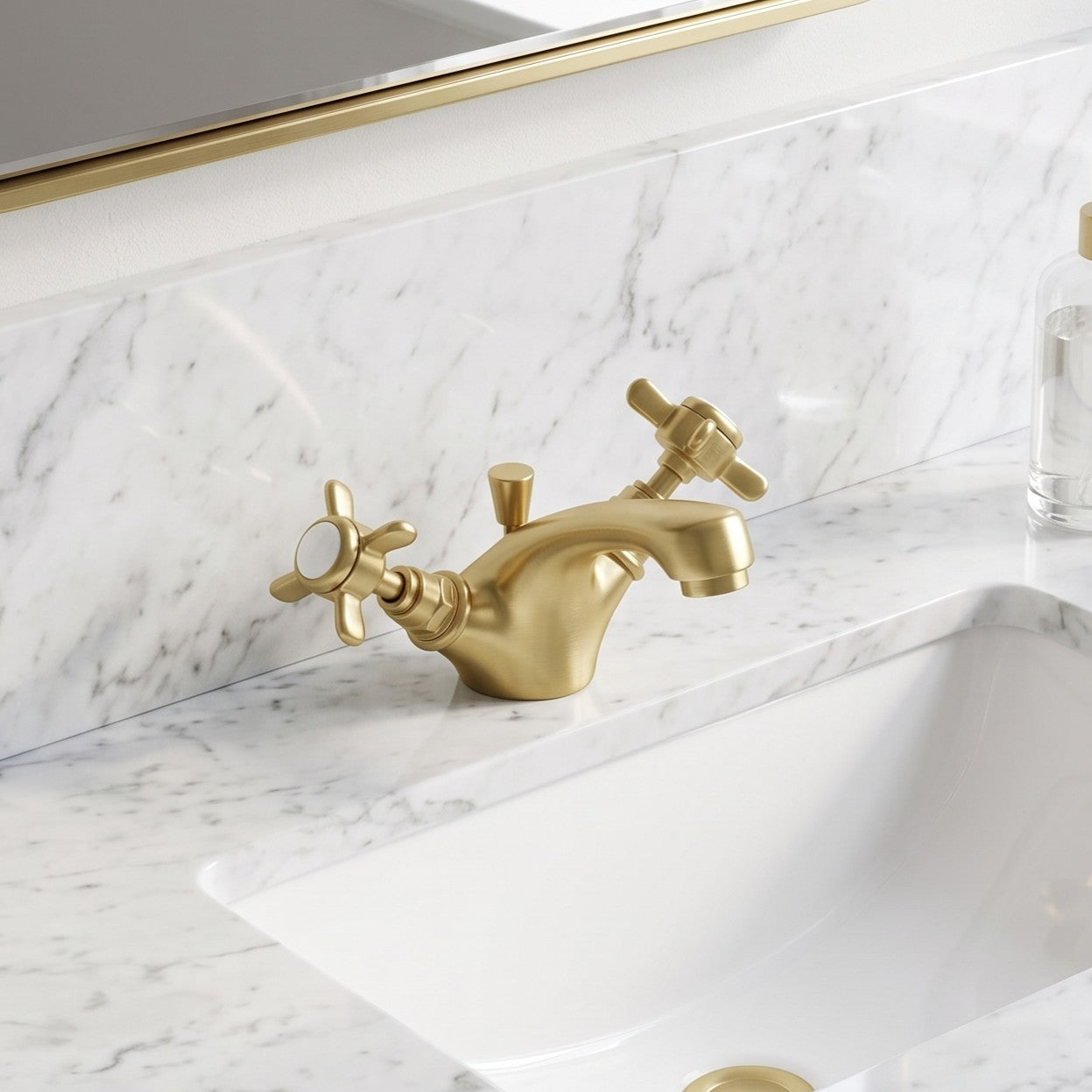 Fairford Kensington Brushed Brass 1 Hole Basin Mixer
