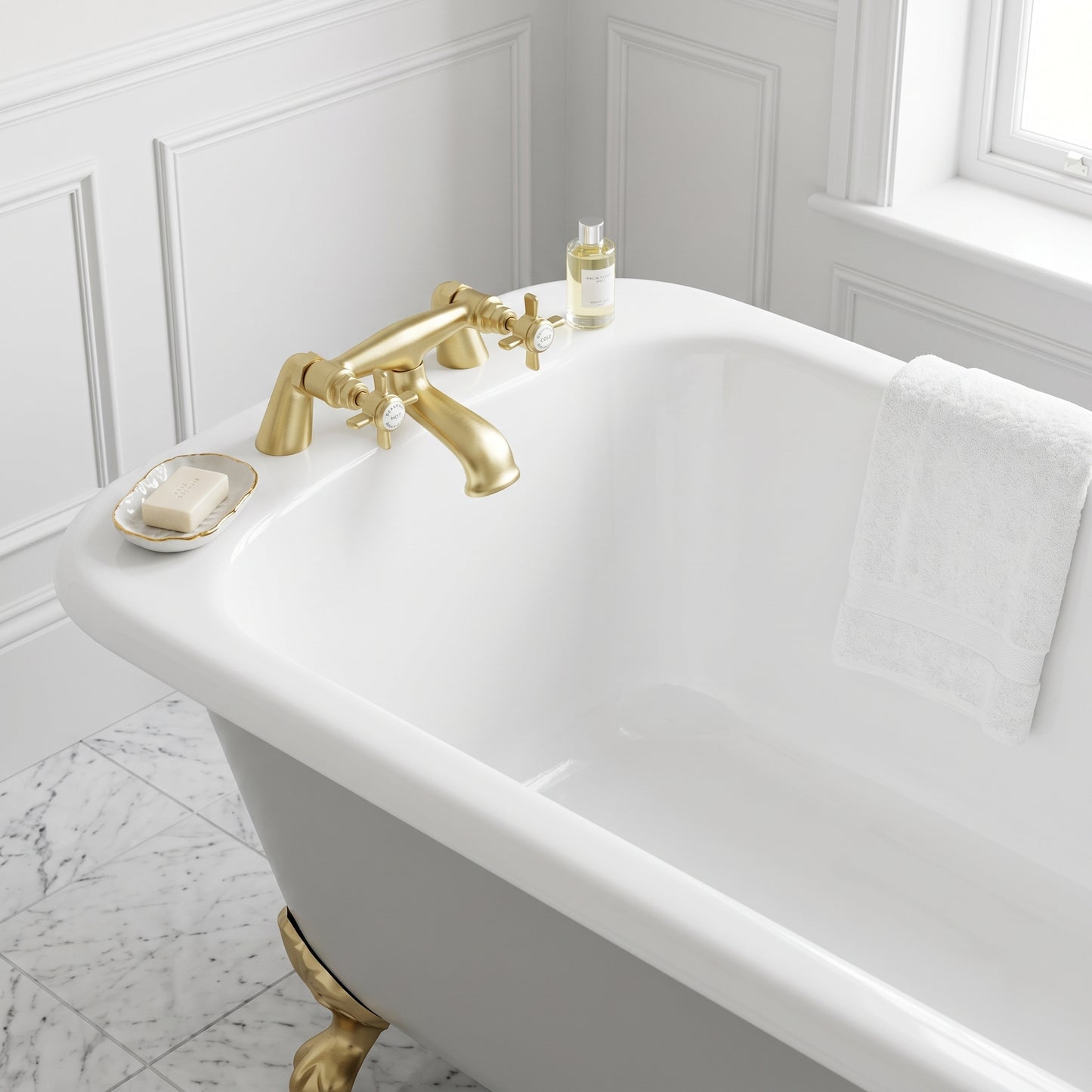 Fairford Kensington Brushed Brass Bath Filler