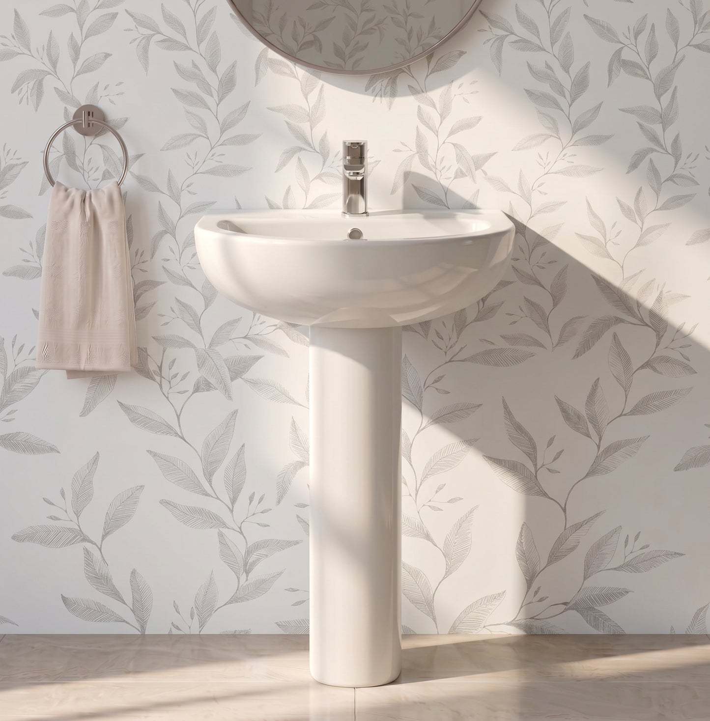 Fairford Kingsly 550mm 1 Tap Hole Basin and Full Pedestal