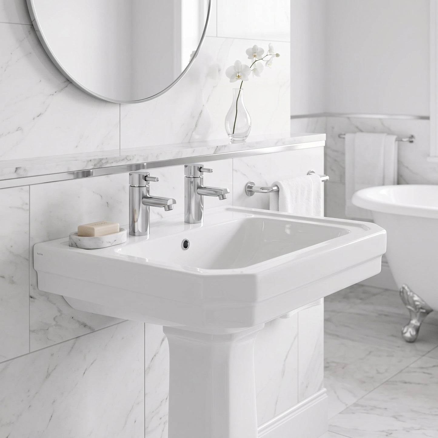 Fairford Kingswood Basin Pillar Taps