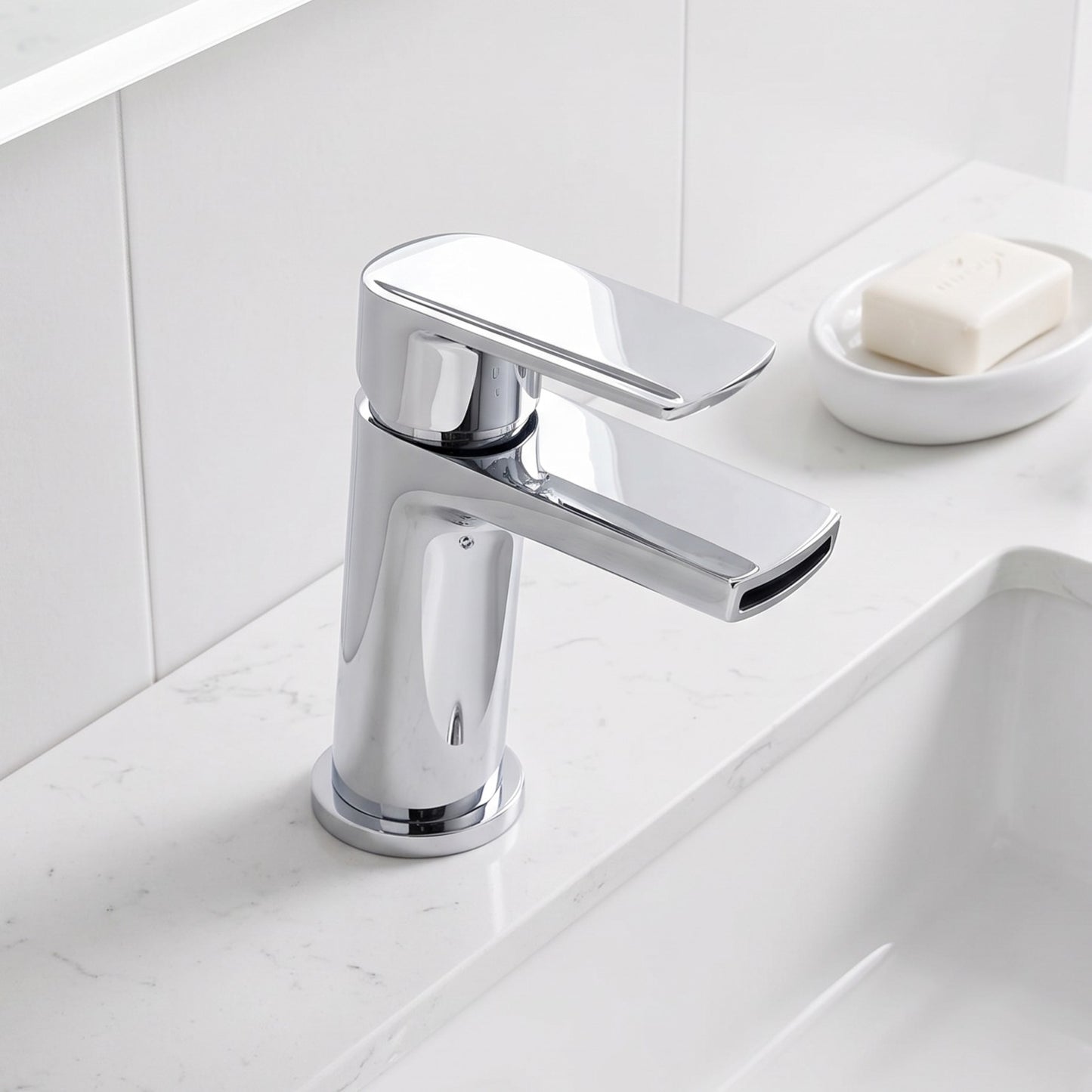 Fairford Knighton Basin Mixer with Push Button Waste