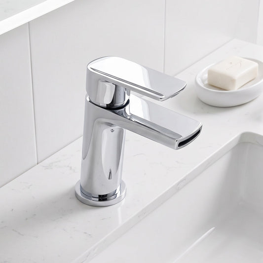 Fairford Knighton Basin Mixer with Push Button Waste