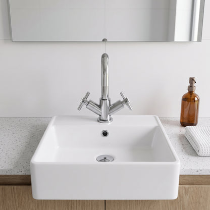 Fairford Lineka Basin Mixer with Push Button Waste