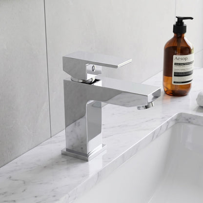 Fairford Liva Basin Mixer with Push Button Waste