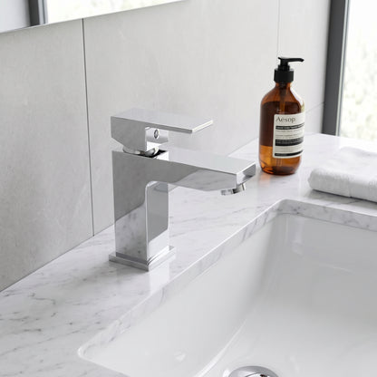Fairford Liva Basin Mixer with Push Button Waste
