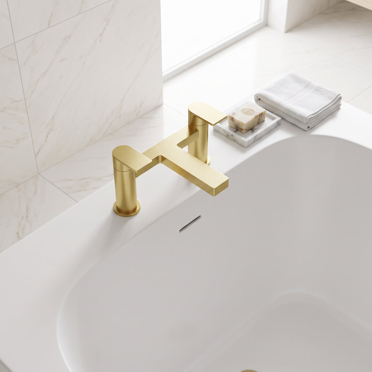 Fairford Loft Brushed Brass Bath Filler