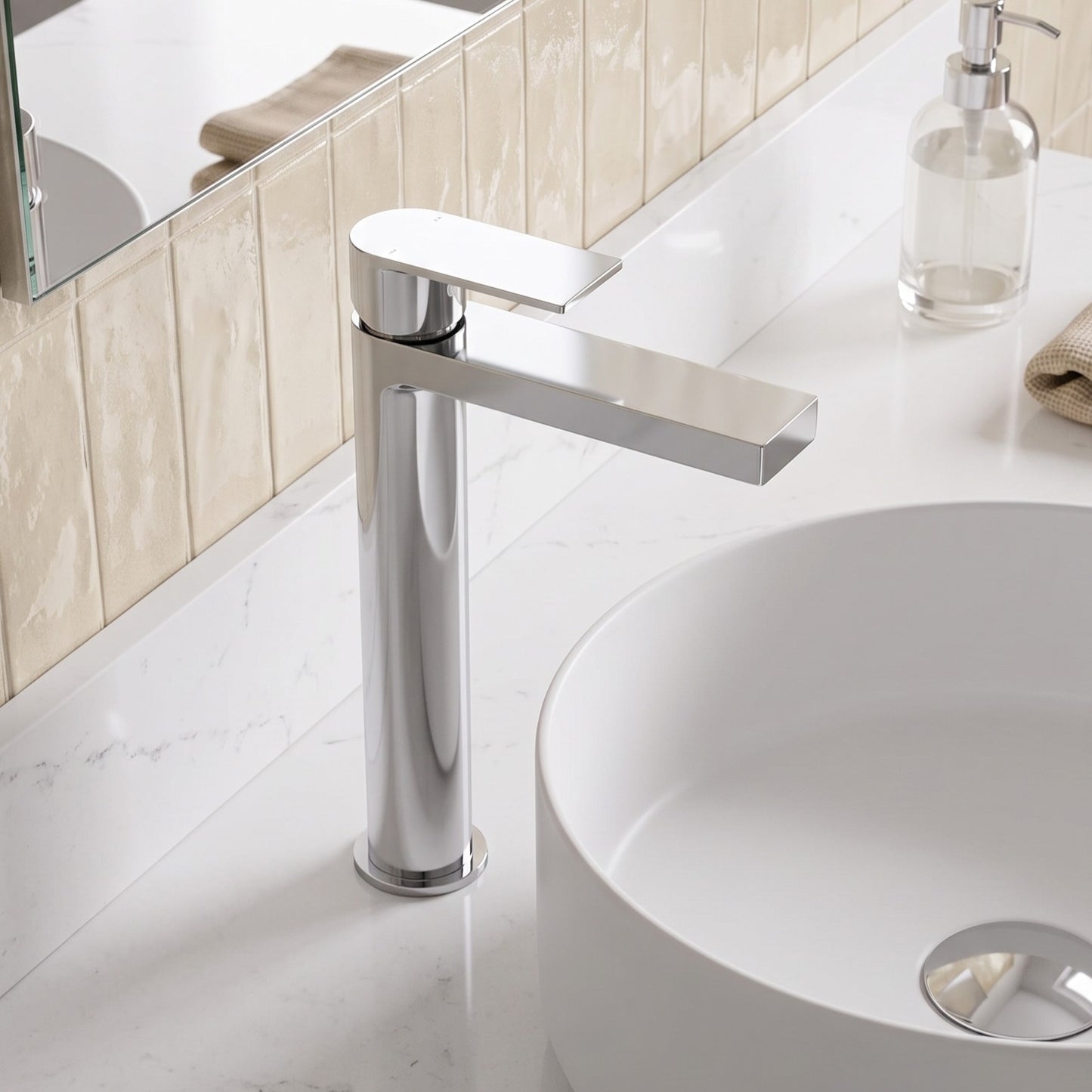 Fairford Loft Chrome High Rise Basin Mixer