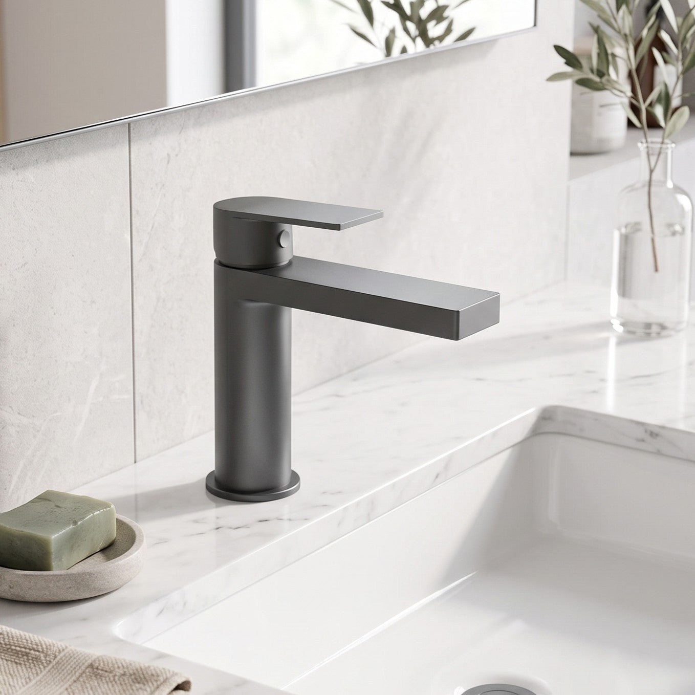 Fairford Loft Matt Black Basin Mixer