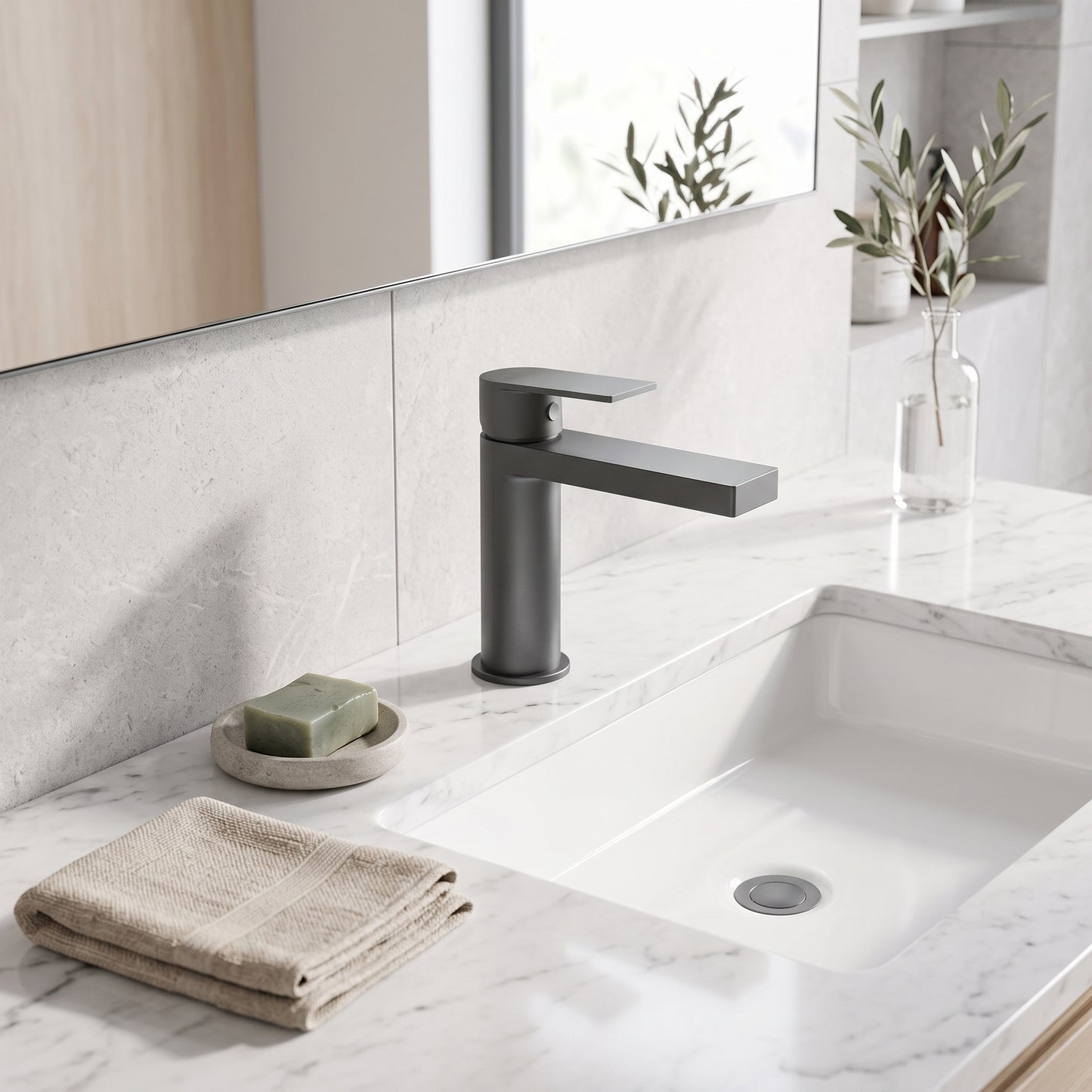 Fairford Loft Matt Black Basin Mixer